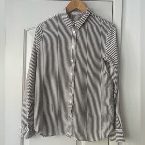 Equipment striped silk blouse